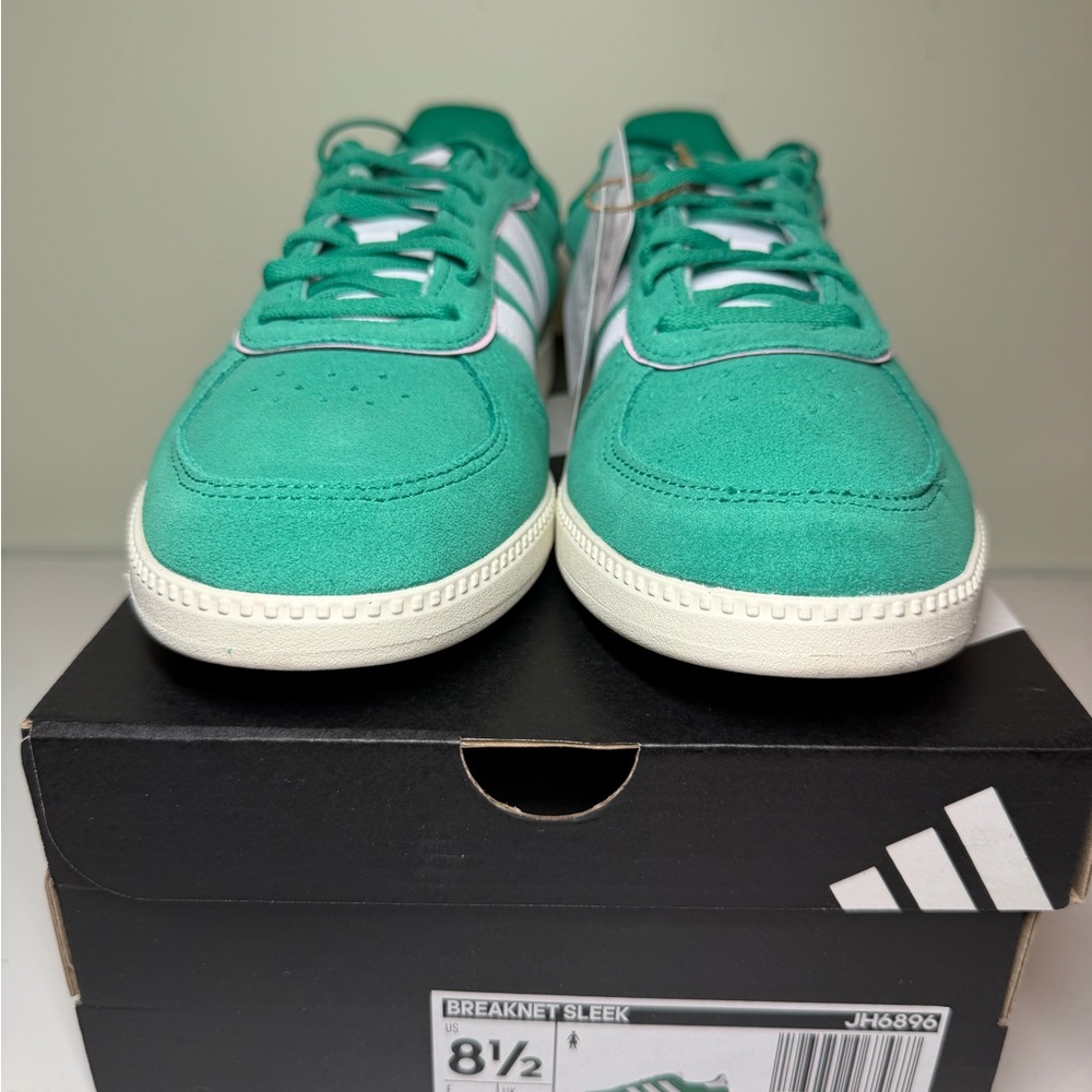 adidas - Size 8 - Women's Breaknet Sleek Shoes Green JH6896 - New - Picture 10 of 12